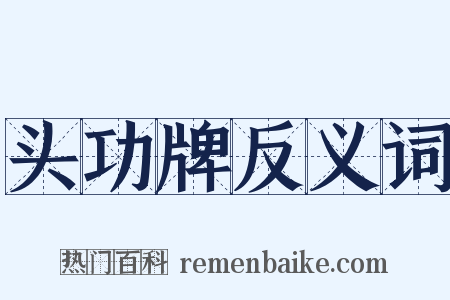 头功牌反义词是什么意思的图片